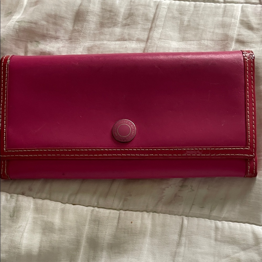Vintage coach Pink Leather Women's Wallet